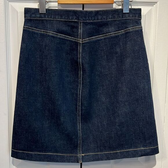 Gap‎ Blue Denim Knee Length Skirt Size 6 - Picture 6 of 10